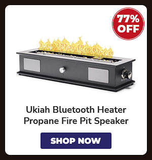 Ukiah TK-1003-LPS Bluetooth Tabletop Heater Propane Fire Pit Speaker