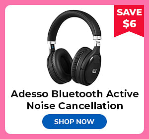 Adesso Bluetooth Active Noise Cancellation Headphones