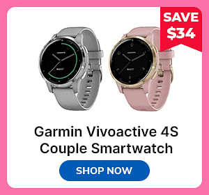 Garmin Vivoactive 4S Couple Smartwatch Bundle