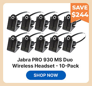 Jabra PRO 930 MS Duo Duo Wireless Headset (10-Pack)