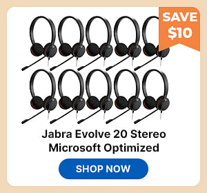 Jabra Evolve 20 Stereo Microsoft Optimized (10-Pack)